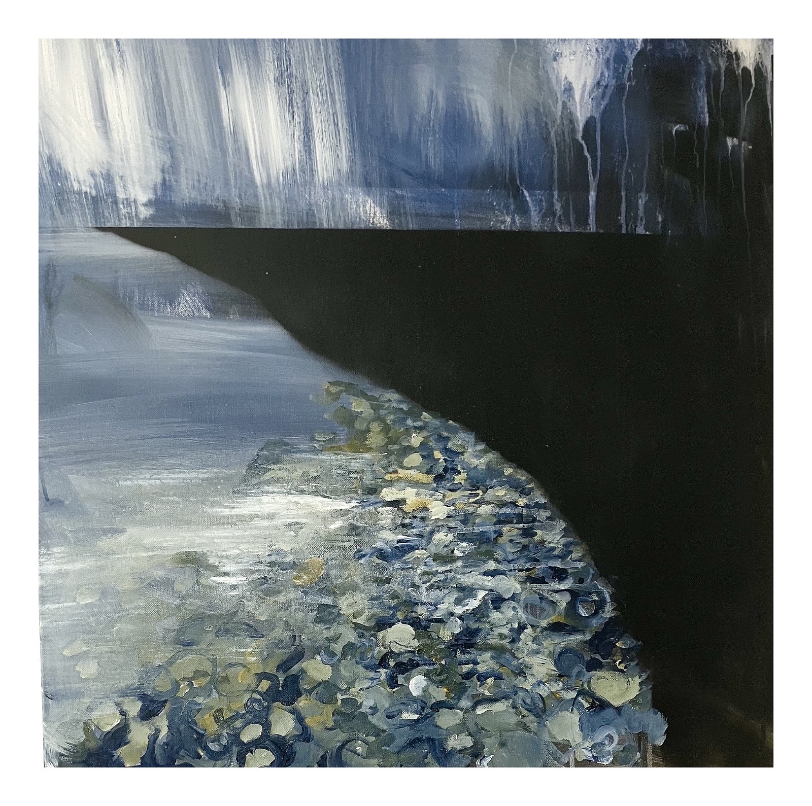 'Afon Dusk'. 74x74cm. 